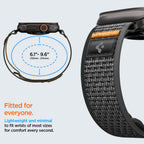 „Spigen Athlex Air 2“ dirželis, skirtas „Apple Watch“ (44 / 45 / 46 / 49 mm) – juodas ir oranžinis