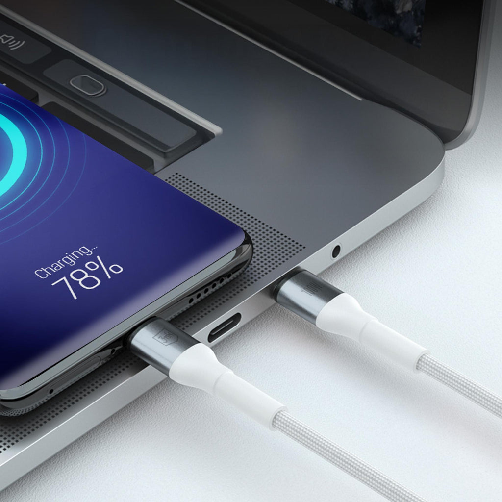 3mk Hyper Cable N-SERIES USB-C / USB-C 2m PD 3.0 QC 3.0 20V/5A 100W - baltas -- Cell phone cables
