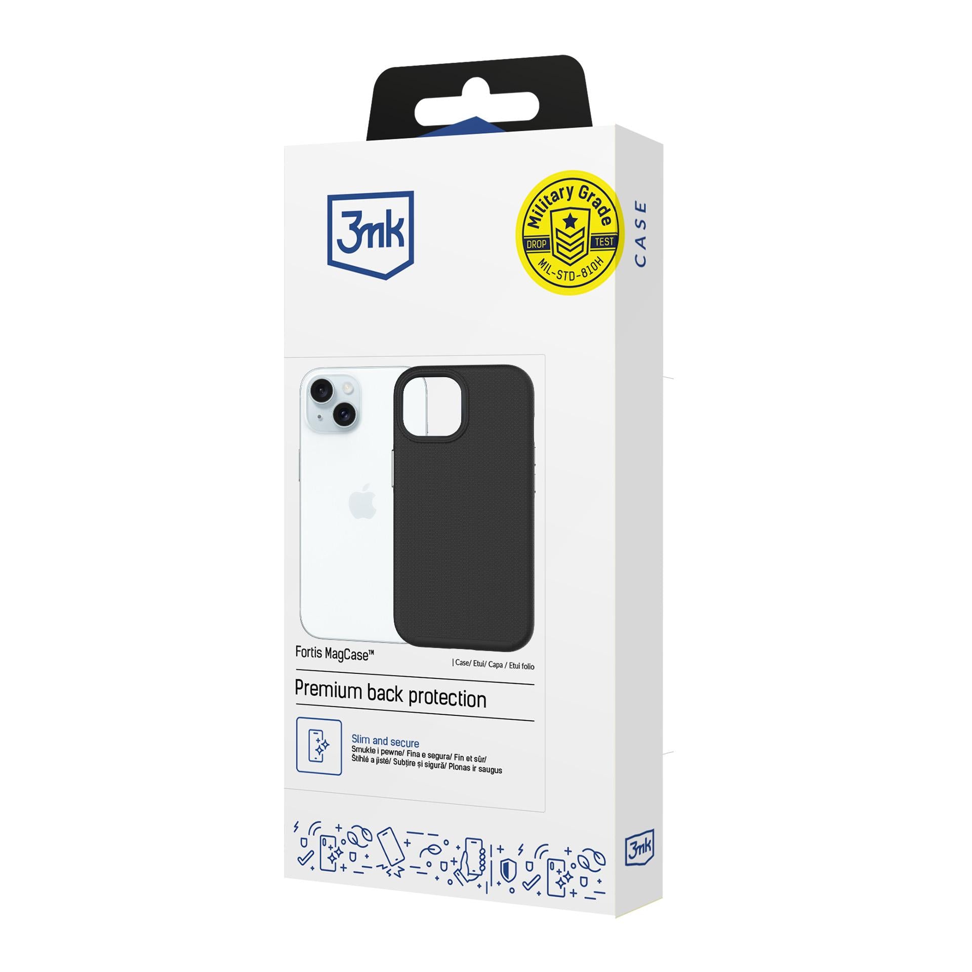 3mk Fortis MagCase skirtas iPhone 15 - juodas -- iPhone 15
