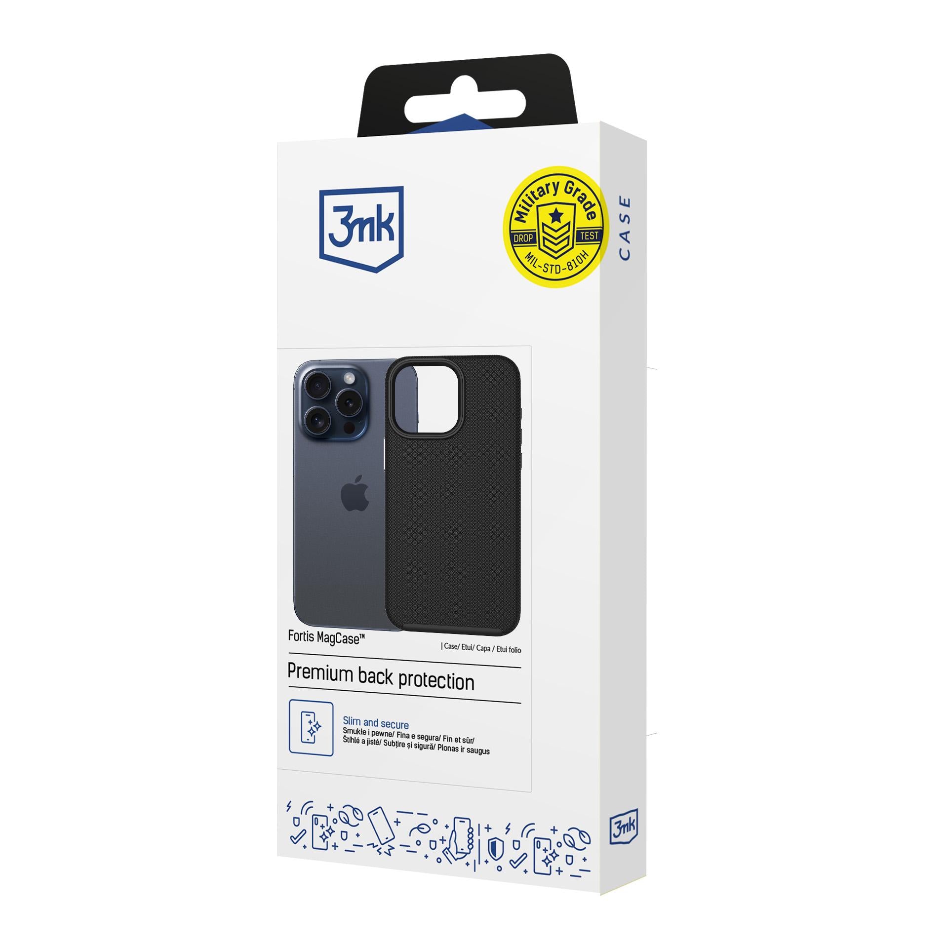3mk Fortis MagCase skirtas iPhone 15 Pro Max - juodas -- iPhone 15 Pro Max