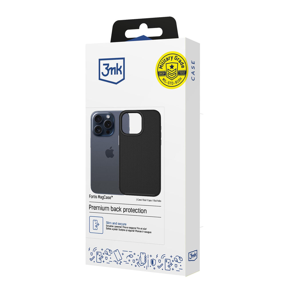 3mk Fortis MagCase skirtas iPhone 15 Pro - juodas -- iPhone 15 Pro