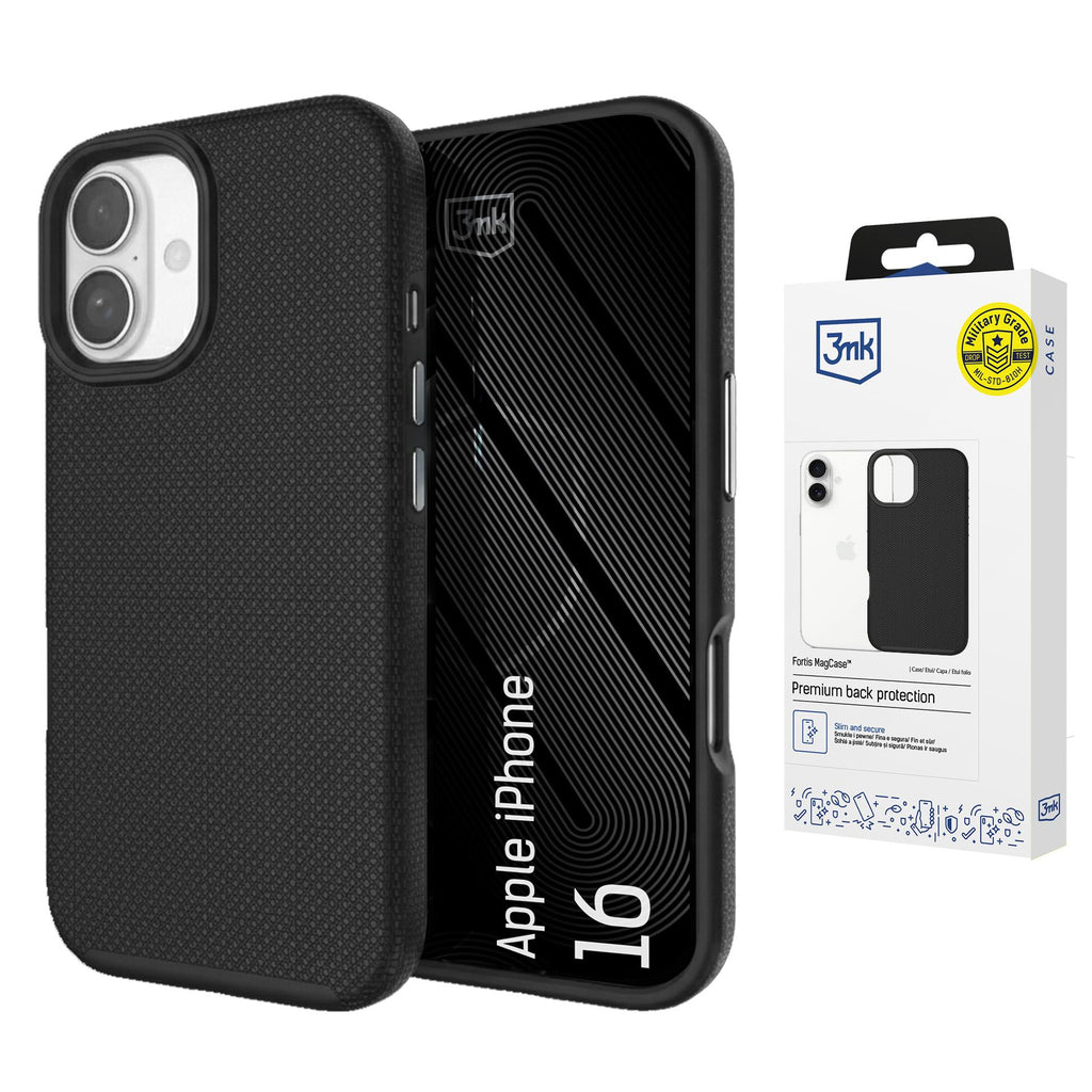 3mk Fortis MagCase skirtas iPhone 16 - juodas -- iPhone 16