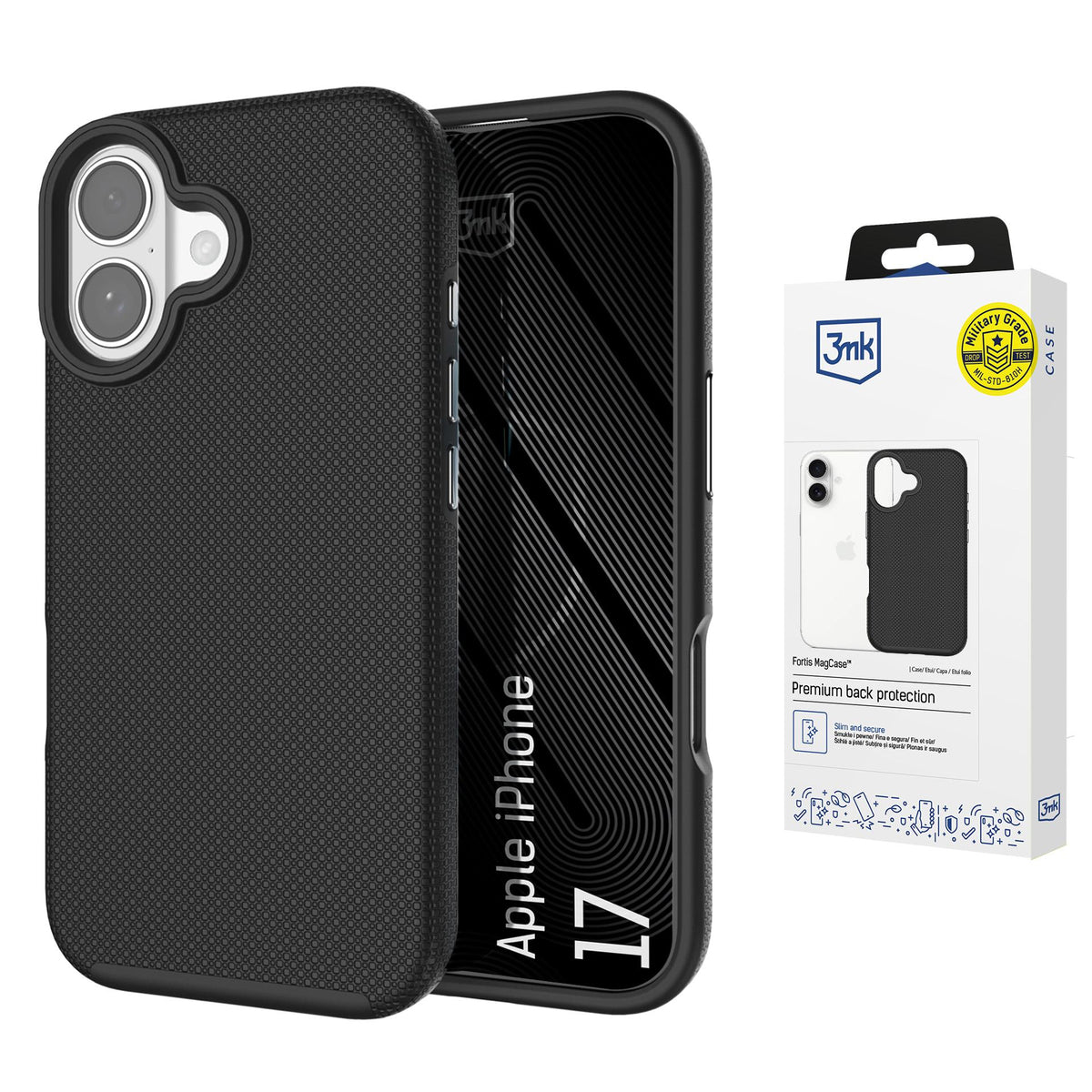 3mk Fortis MagCase skirtas iPhone 17 - juodas -- iPhone 17