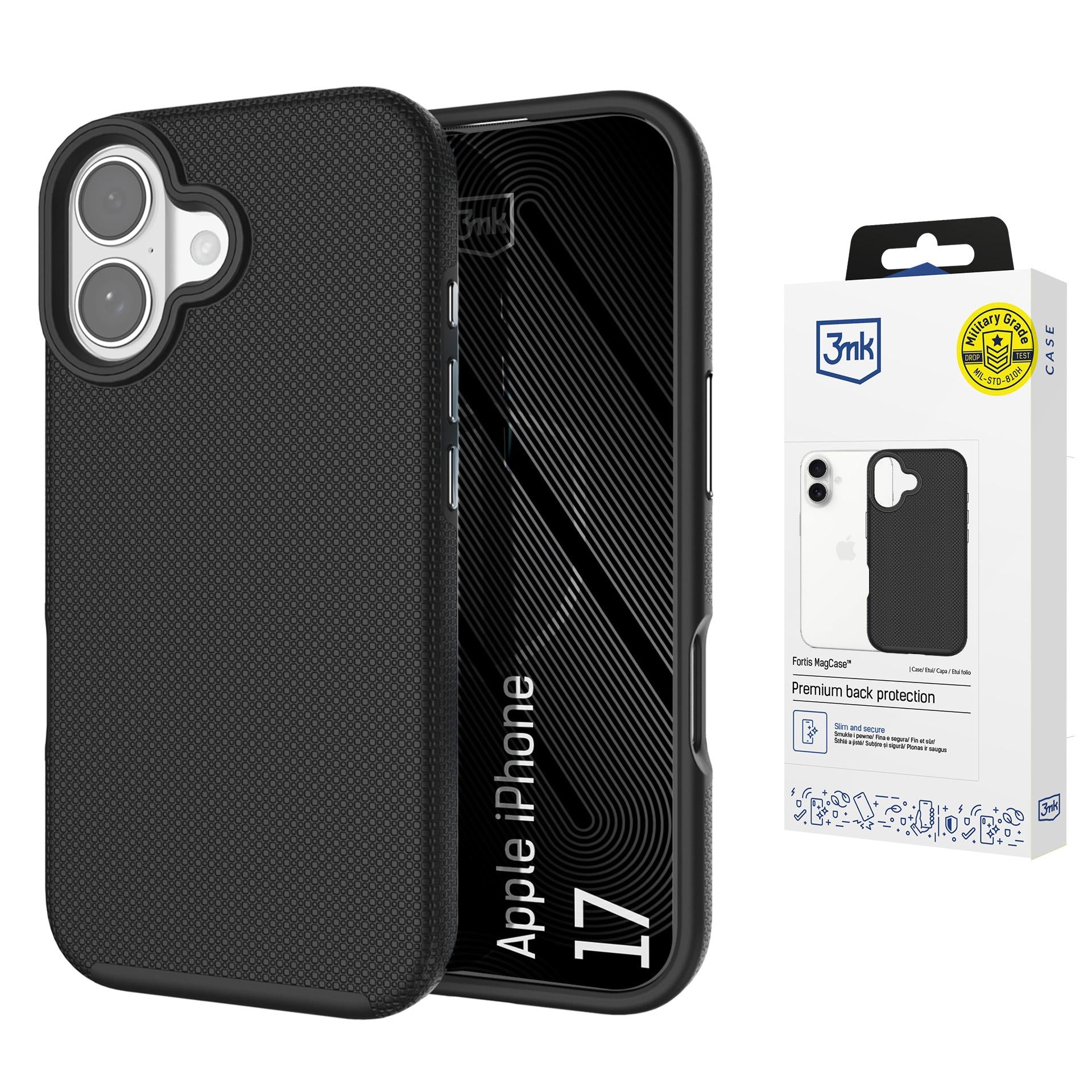 3mk Fortis MagCase skirtas iPhone 17 - juodas -- iPhone 17