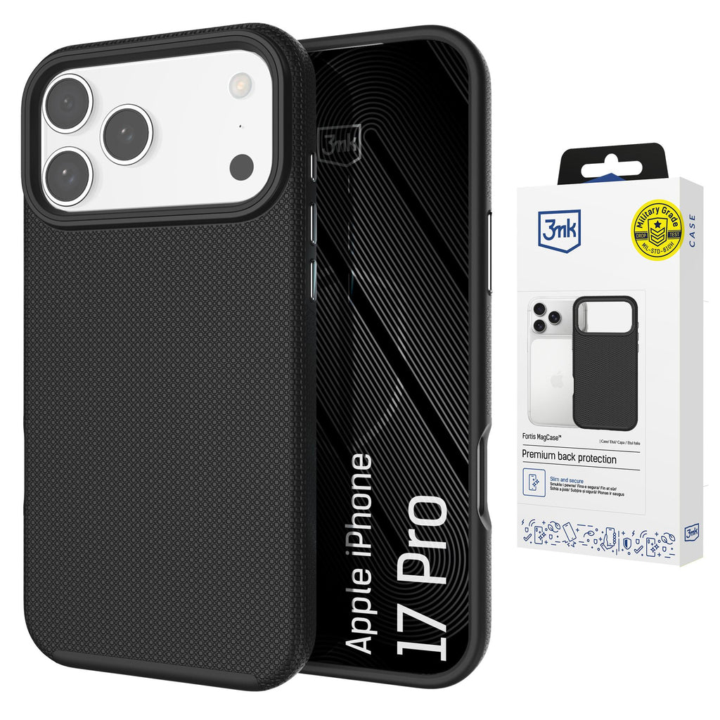 3mk Fortis MagCase skirtas iPhone 17 Pro - juodas -- iPhone 17 Pro