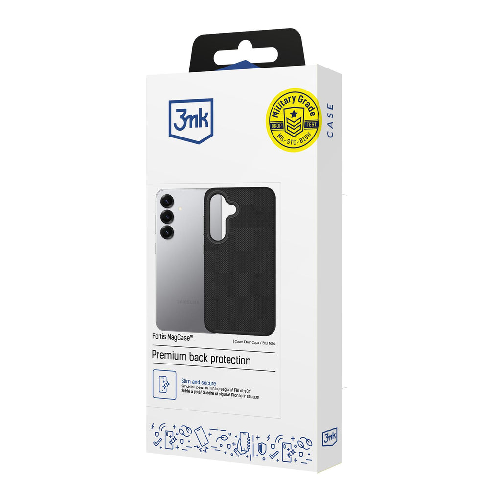 3mk Fortis MagCase skirtas Samsung Galaxy S25 - juodas -- Samsung Galaxy S25