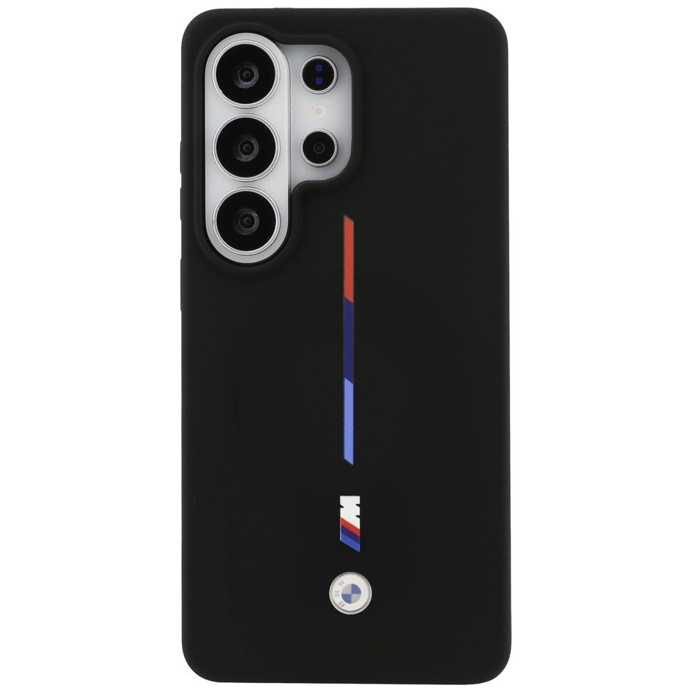 BMW M Trispalvė silikoninė linija MagSafe Case skirta Samsung Galaxy S26 Ultra - Black