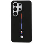 BMW M Trispalvė silikoninė linija MagSafe Case skirta Samsung Galaxy S26 Ultra - Black