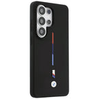 BMW M Trispalvė silikoninė linija MagSafe Case skirta Samsung Galaxy S26 Ultra - Black