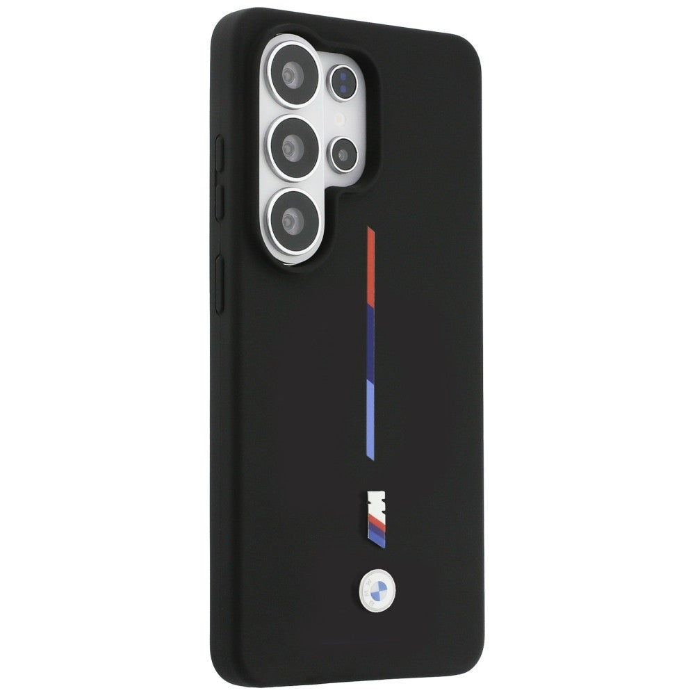 BMW M Trispalvė silikoninė linija MagSafe Case skirta Samsung Galaxy S26 Ultra - Black