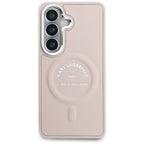 Karl Lagerfeld EmBossed Ring RSG logotipas MagSafe Case skirtas Samsung Galaxy S26 - Pink