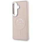 Karl Lagerfeld EmBossed Ring RSG logotipas MagSafe Case skirtas Samsung Galaxy S26 - Pink