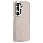 Karl Lagerfeld EmBossed Ring RSG logotipas MagSafe Case skirtas Samsung Galaxy S26+ - Pink