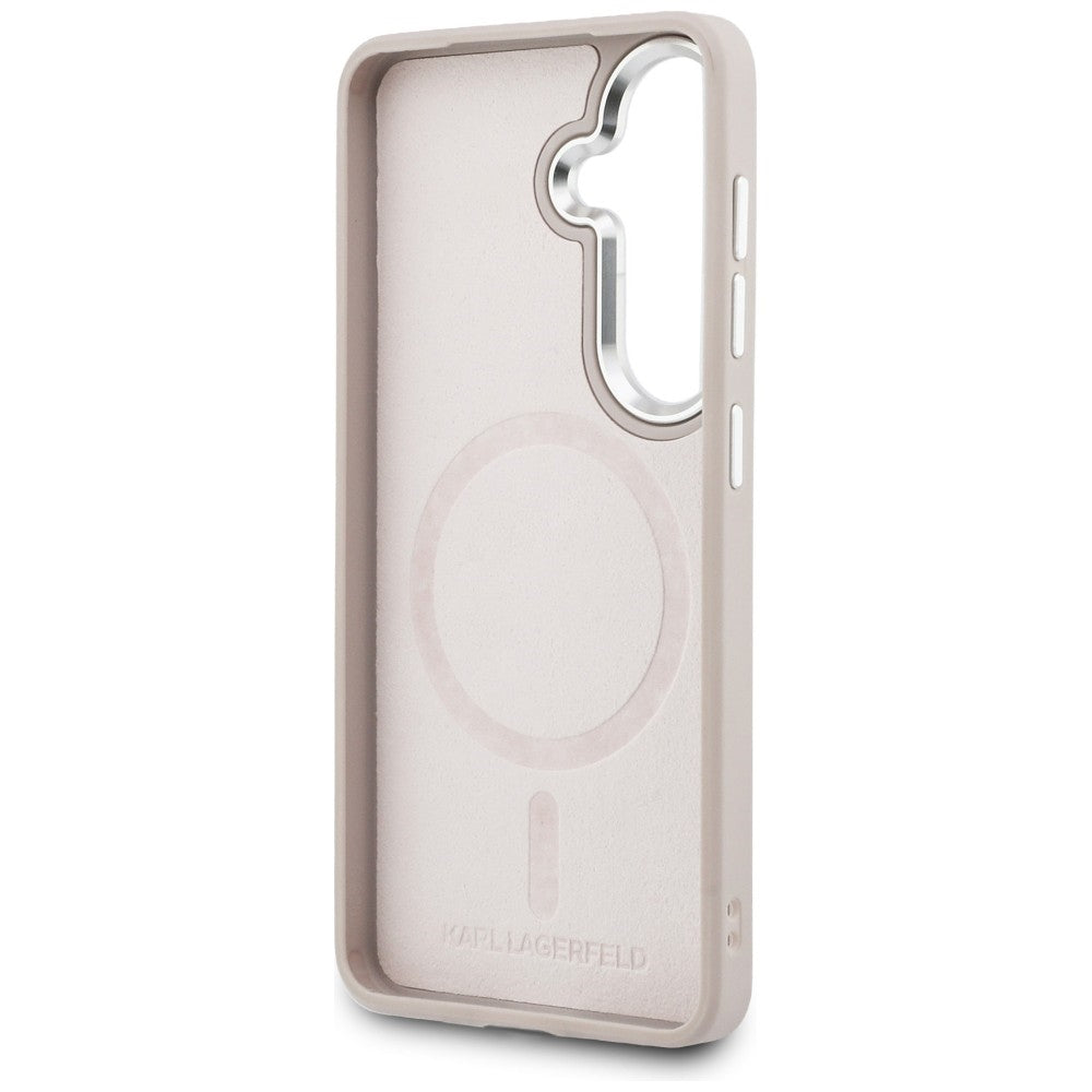 Karl Lagerfeld EmBossed Ring RSG logotipas MagSafe Case skirtas Samsung Galaxy S26+ - Pink