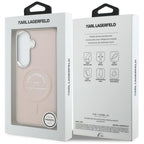 Karl Lagerfeld EmBossed Ring RSG logotipas MagSafe Case skirtas Samsung Galaxy S26+ - Pink