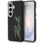 Karl Lagerfeld Grained Signature Metal Dervos logotipas Case, skirtas Samsung Galaxy S26 - Black