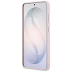 Karl Lagerfeld Grained Signature Metal Dervos logotipas Case, skirtas Samsung Galaxy S26 - Pink