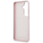 Karl Lagerfeld Grained Signature Metal Dervos logotipas Case, skirtas Samsung Galaxy S26 - Pink