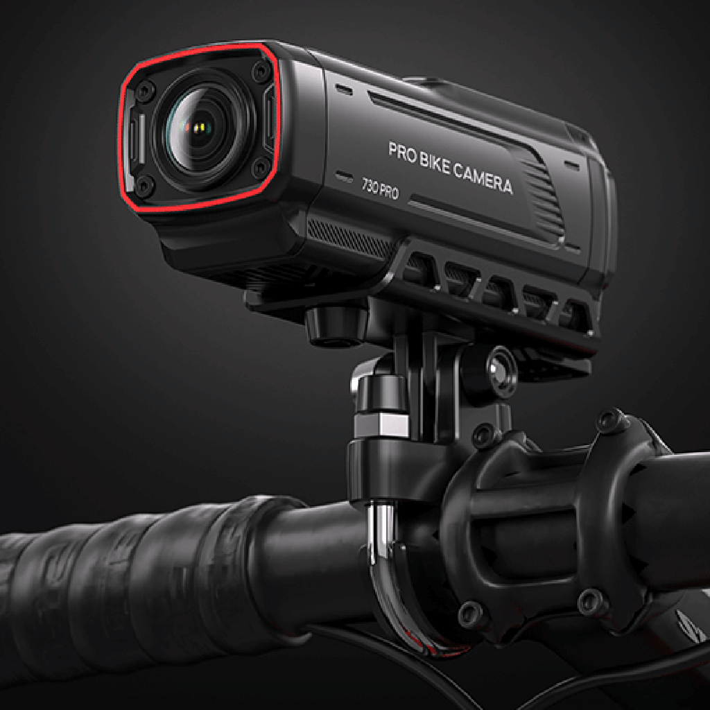 AKEEYO 730Pro 4K Handlebaro vaizdo registratorius sportinė kamera motociklams ir dviračiams - Juoda -- Cycling Accessories