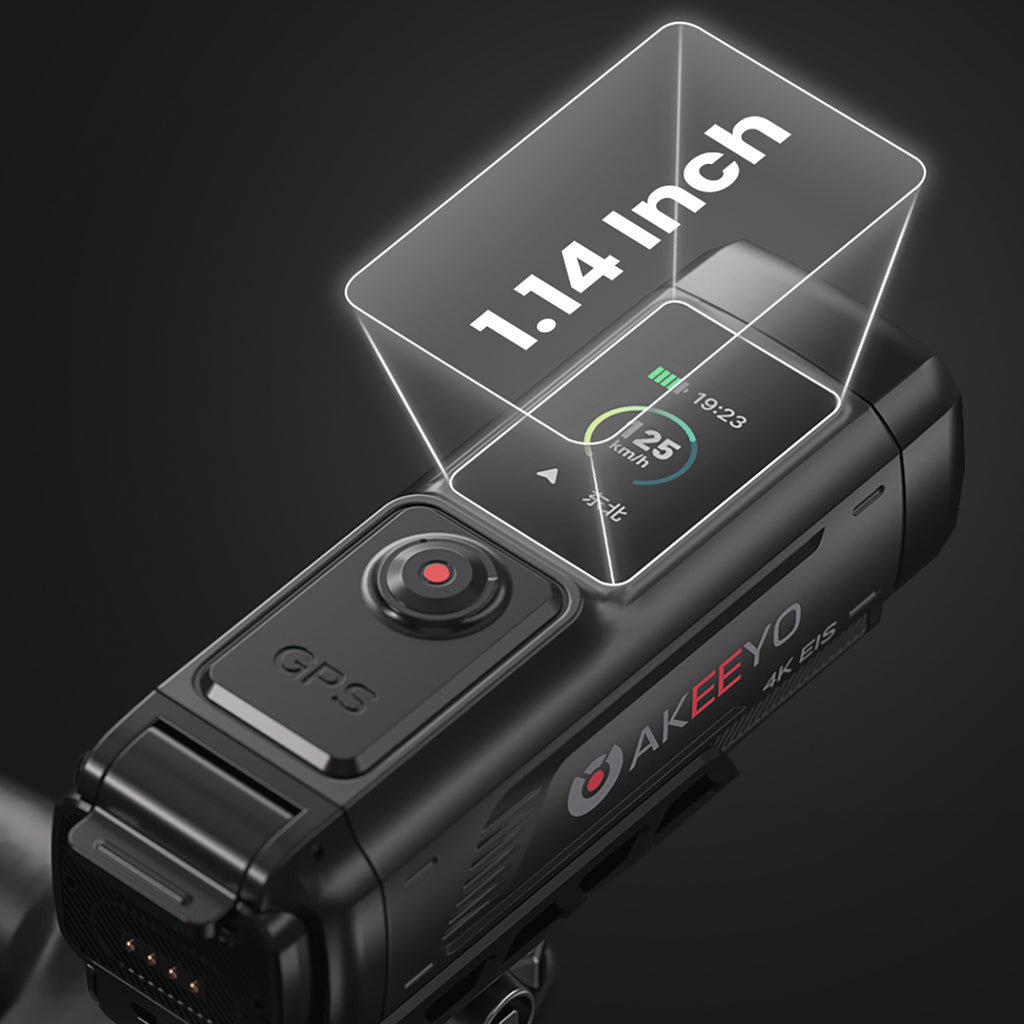 AKEEYO 730Pro 4K Handlebaro vaizdo registratorius sportinė kamera motociklams ir dviračiams - Juoda -- Cycling Accessories