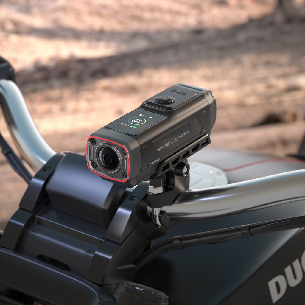 AKEEYO 730Pro 4K Handlebaro vaizdo registratorius sportinė kamera motociklams ir dviračiams - Juoda -- Cycling Accessories