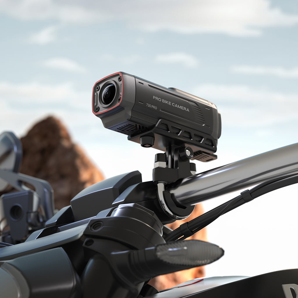 AKEEYO 730Pro 4K Handlebaro vaizdo registratorius sportinė kamera motociklams ir dviračiams - Juoda -- Cycling Accessories