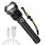 Wozinsky WLT-20W taktinis žibintuvėlis 20 W 2000 lm CREE diodai IP65 su reguliuojamu šviesos spinduliu - juodas --...