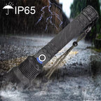Wozinsky WLT-20W taktinis žibintuvėlis 20 W 2000 lm CREE diodai IP65 su reguliuojamu šviesos spinduliu - juodas --...