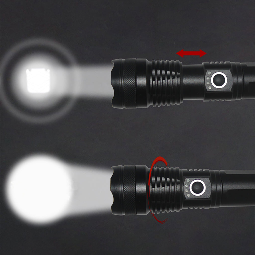 Wozinsky WLT-15W 15W 1500lm CREE IP65 Taktinis žibintuvėlis su reguliuojamu šviesos spinduliu - juodas -- Flashlights &...