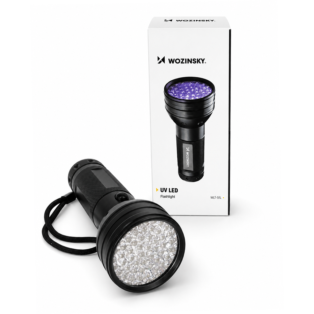 Wozinsky WLT-51L IP65 UV žibintuvėlis pėdsako detekcijai - juodas -- Flashlights & Headlamps