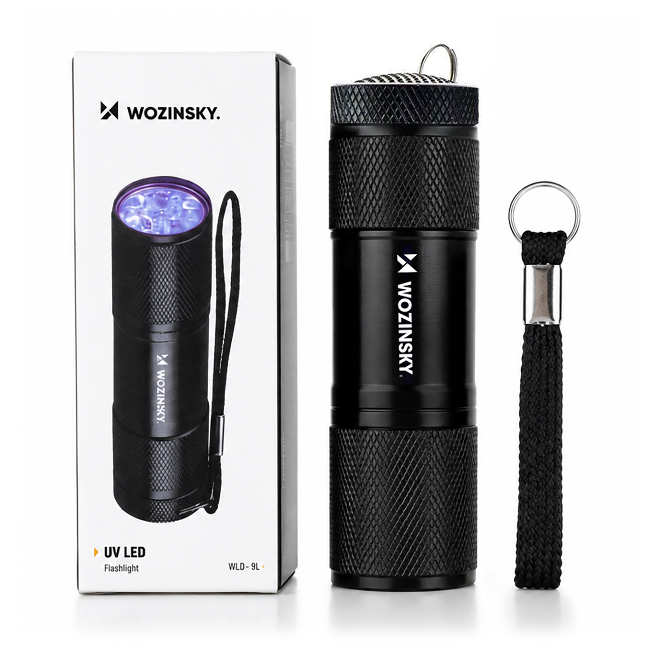 Wozinsky WLD-9L IP65 UV žibintuvėlis pėdsakų aptikimui - juodas -- Flashlights & Headlamps