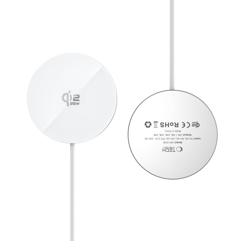 Tech-protect A50 MagSafe 25W QI2.2 belaidis įkroviklis - balta -- Cell phone chargers