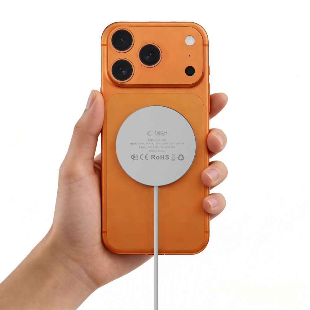 Tech-protect A50 MagSafe 25W QI2.2 belaidis įkroviklis - balta -- Cell phone chargers