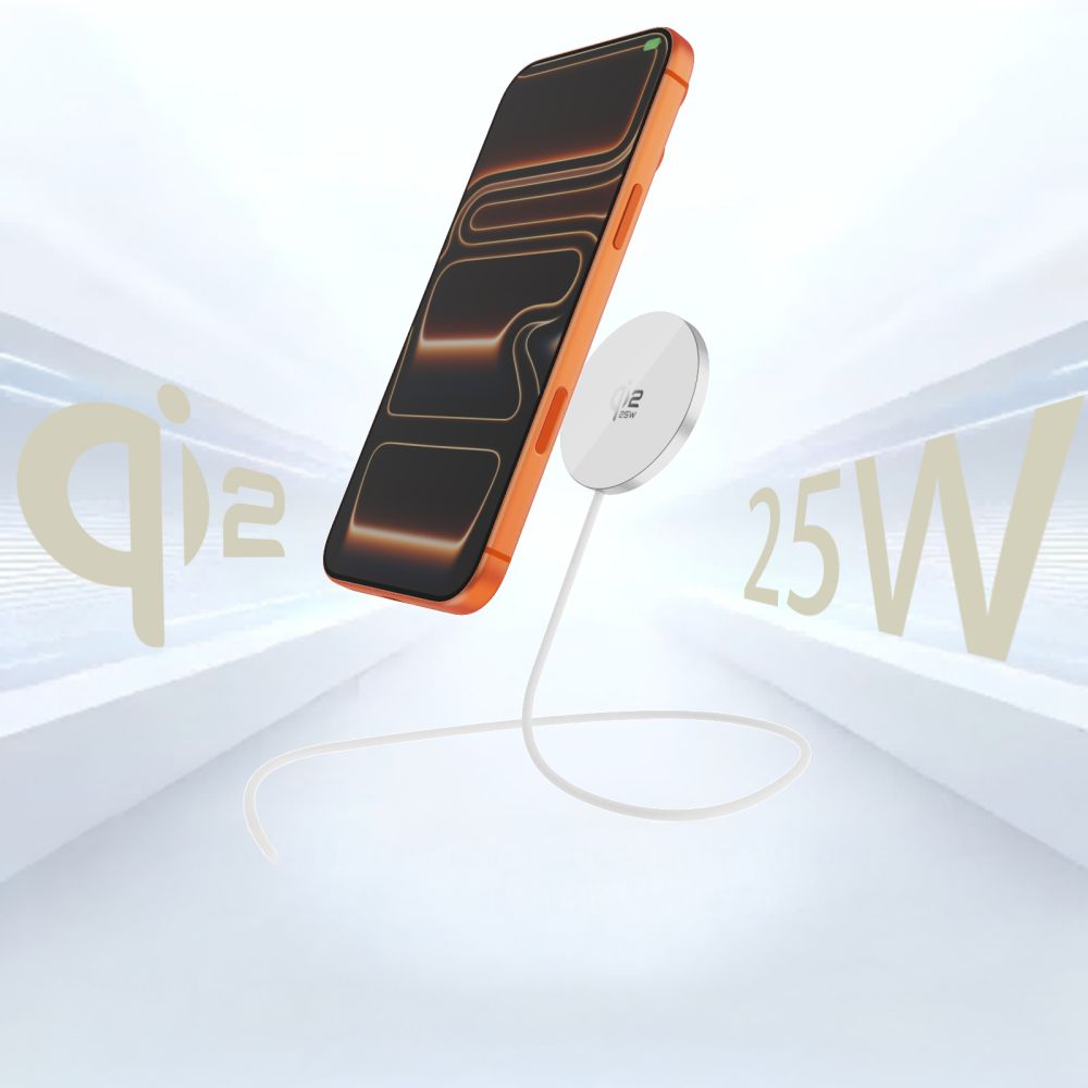 Tech-protect A50 MagSafe 25W QI2.2 belaidis įkroviklis - balta -- Cell phone chargers