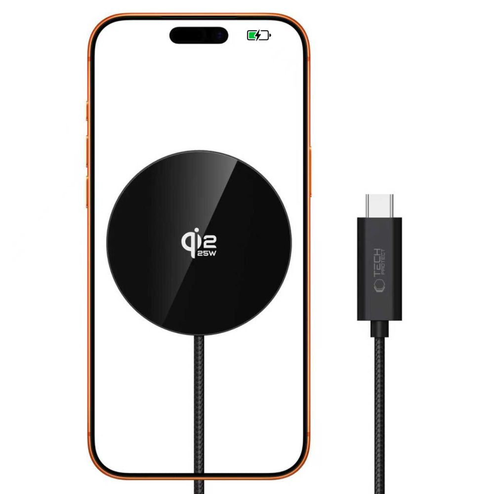 Tech-protect A50 MagSafe 25W QI2.2 belaidis įkroviklis - juoda -- Cell phone chargers