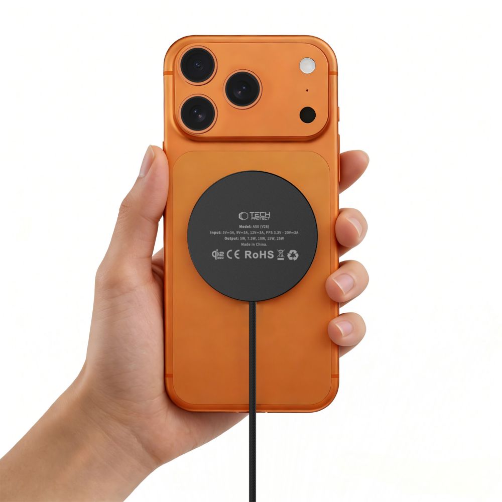 Tech-protect A50 MagSafe 25W QI2.2 belaidis įkroviklis - juoda -- Cell phone chargers