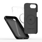 Tech-protect silicone MagSafe dėklas skirtas iPhone 16e / 17e - Black -- iPhone 16e / iPhone 17e