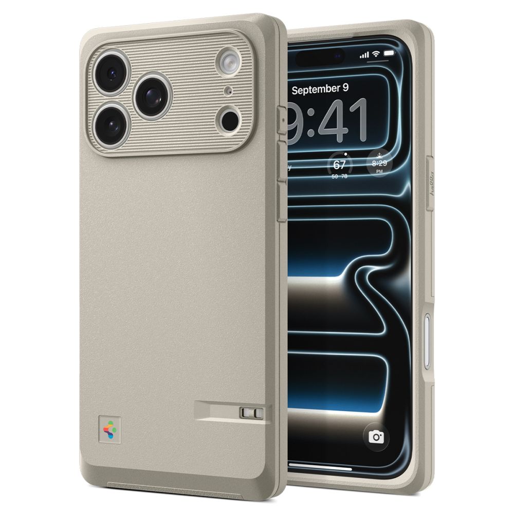 Spigen Classic LS MagSafe dėklas, skirtas iPhone 17 Pro Max - smėlio spalvos