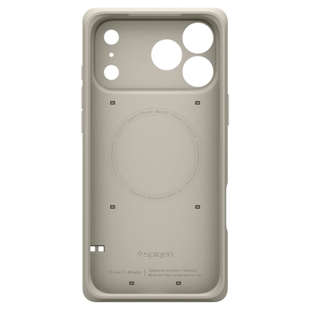 Spigen Classic LS MagSafe dėklas, skirtas iPhone 17 Pro Max - smėlio spalvos