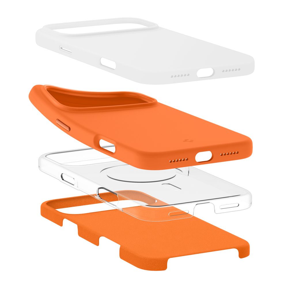 Spigen silicone fit mag dėklas skirtas iPhone 17 Pro - Orange