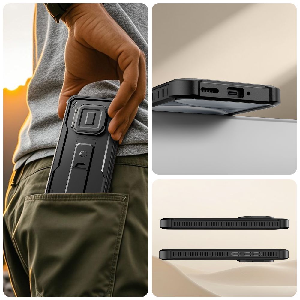Tech-protect kevlar cam+ 2-set dėklas skirtas Xiaomi Redmi Note 15 Pro 5G - black -- Xiaomi Redmi Note 15 Pro 5G / Redmi...