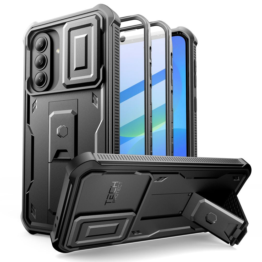 Tech-protect kevlar cam+ 2-set dėklas skirtas Samsung Galaxy A36 / A37 5G - Black -- Samsung Galaxy A36 / Samsung Galaxy...
