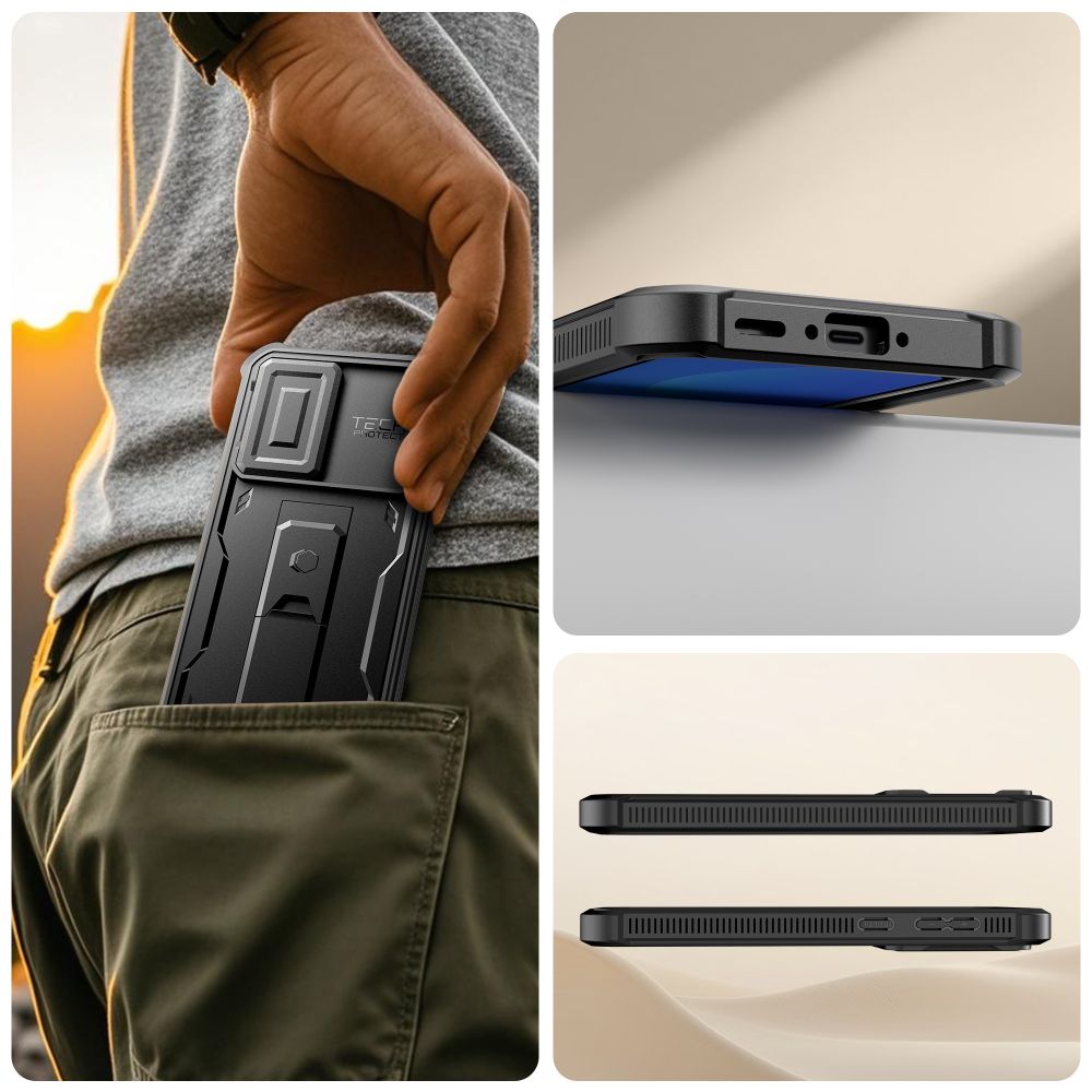 Tech-protect kevlar cam+ 2-set dėklas skirtas Samsung Galaxy A36 / A37 5G - Black -- Samsung Galaxy A36 / Samsung Galaxy...