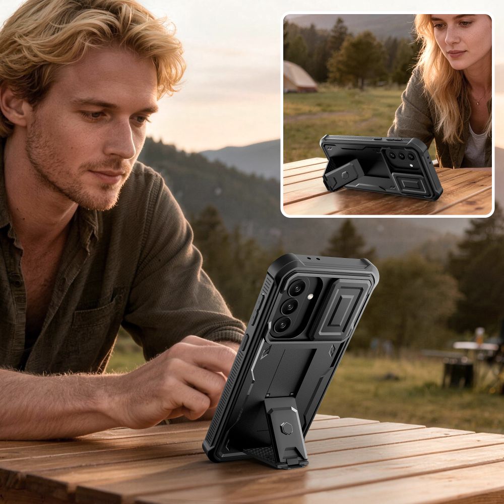 Tech-protect kevlar cam+ 2-set dėklas skirtas Samsung Galaxy A36 / A37 5G - Black -- Samsung Galaxy A36 / Samsung Galaxy...