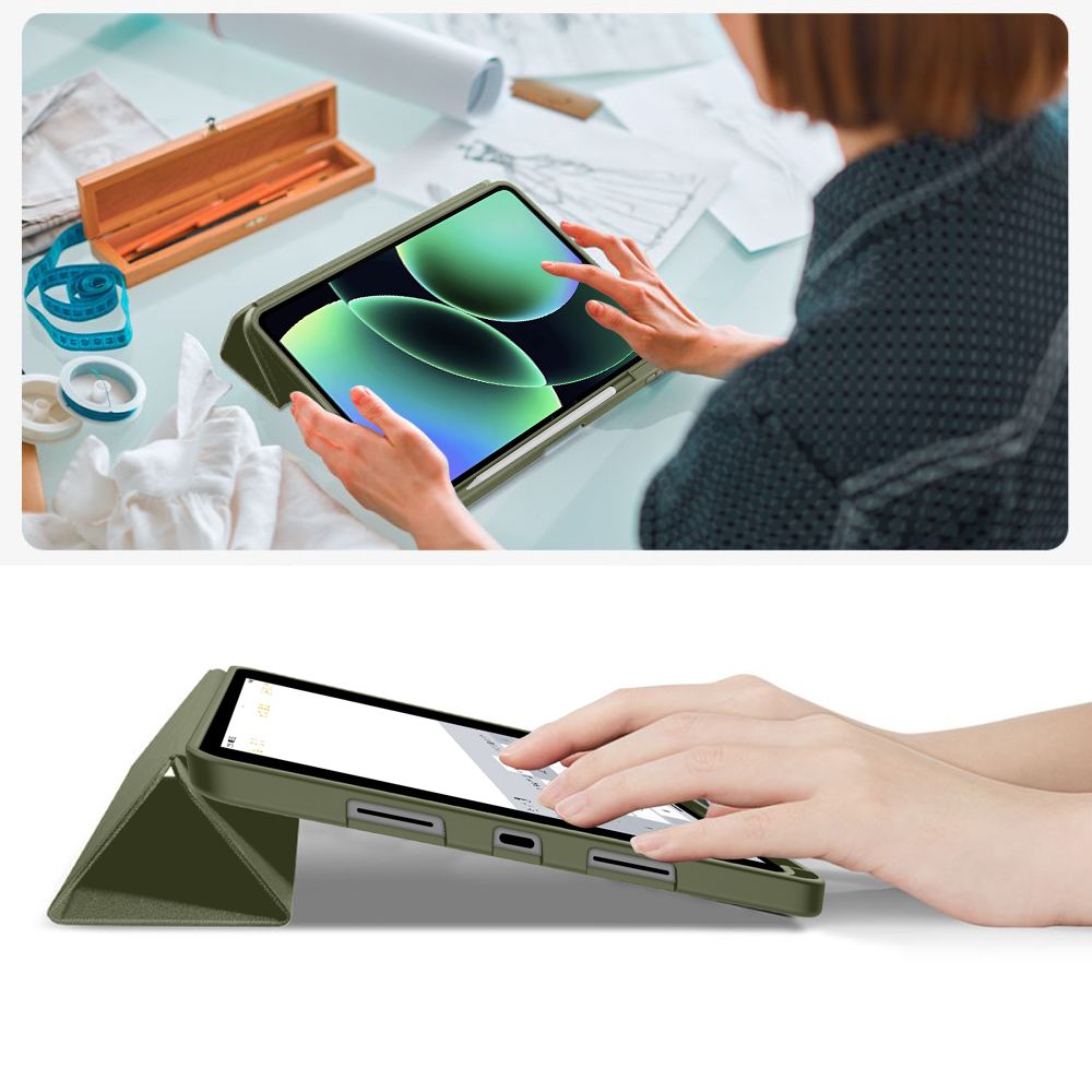 Tech-protect SmartCase dėklas pen dėklas skirtas Xiaomi Pad 11.2" - olive -- Xiaomi Pad 11.2