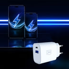 3mk FlowPower 25W 1A1C PD QC4+ sieninis įkroviklis - Baltas -- Cell phone chargers