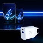 3mk FlowPower 30W 1A1C PD 3.0 QC4+ sieninis įkroviklis - Balta -- Cell phone chargers