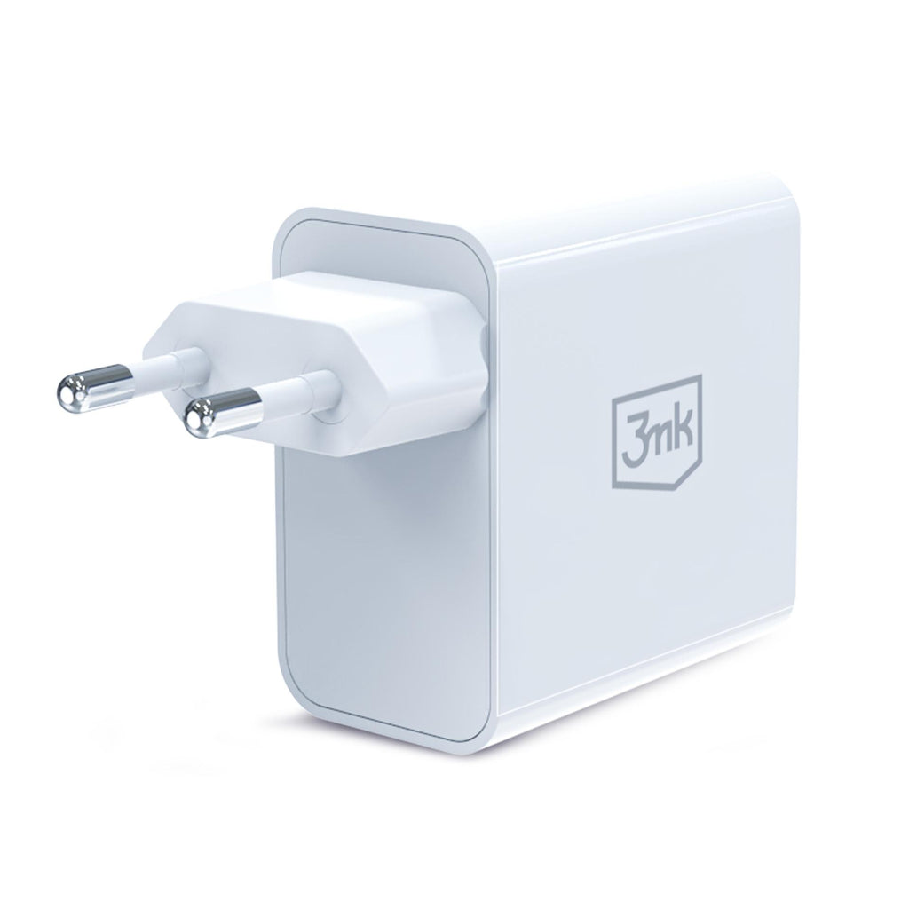 3mk FlowPower 45W 1A1C PD3.0 QC4+ sieninis įkroviklis - Balta -- Cell phone chargers