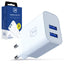 3mk FlowPower 10W 2.4A 2A sieninis įkroviklis - Balta -- Cell phone chargers