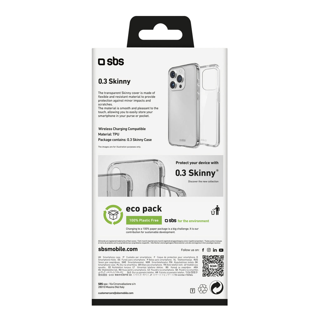 SBS skinny cover skirtas iPhone 16 Pro - Transparent